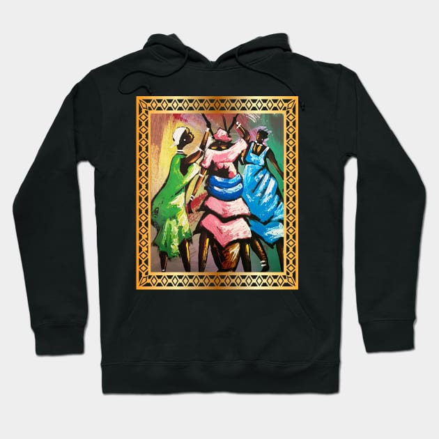 African Women, Afro African Artwork Hoodie by dukito